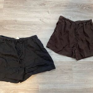 H&M Black and Brown Shorts